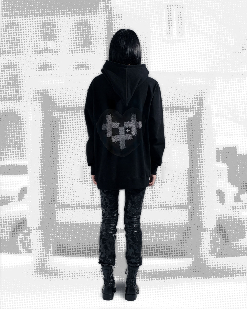 GOBLIN MESH HEART HOODY