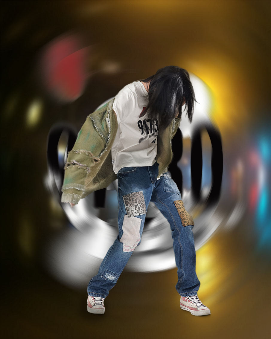 11 PATCHED DENIM PANTS