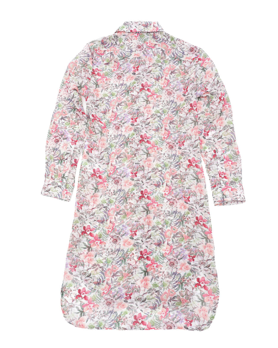 LONG FLORAL CHIFFON SHIRTS