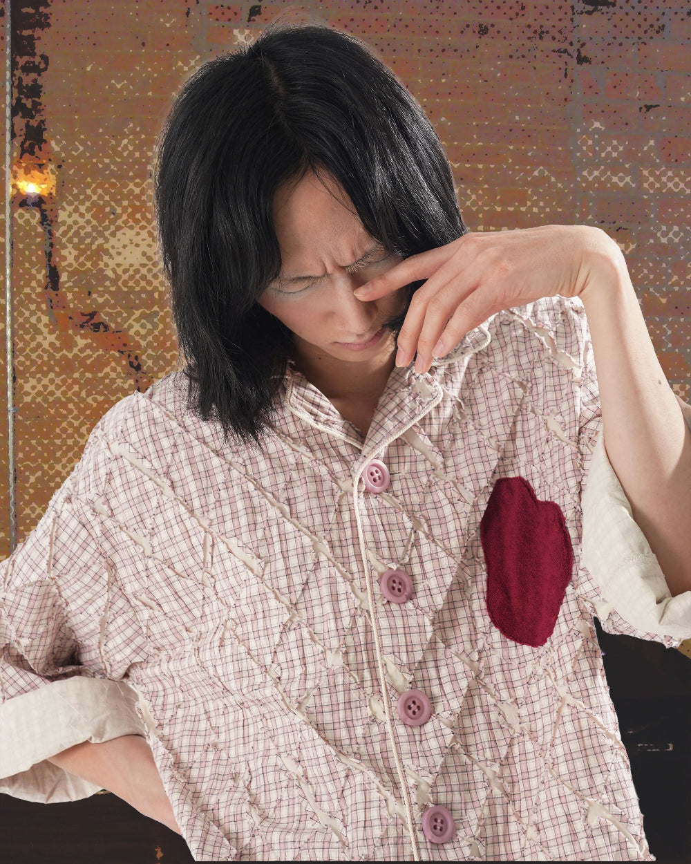 HEART SHAPED PAJAMA TOP