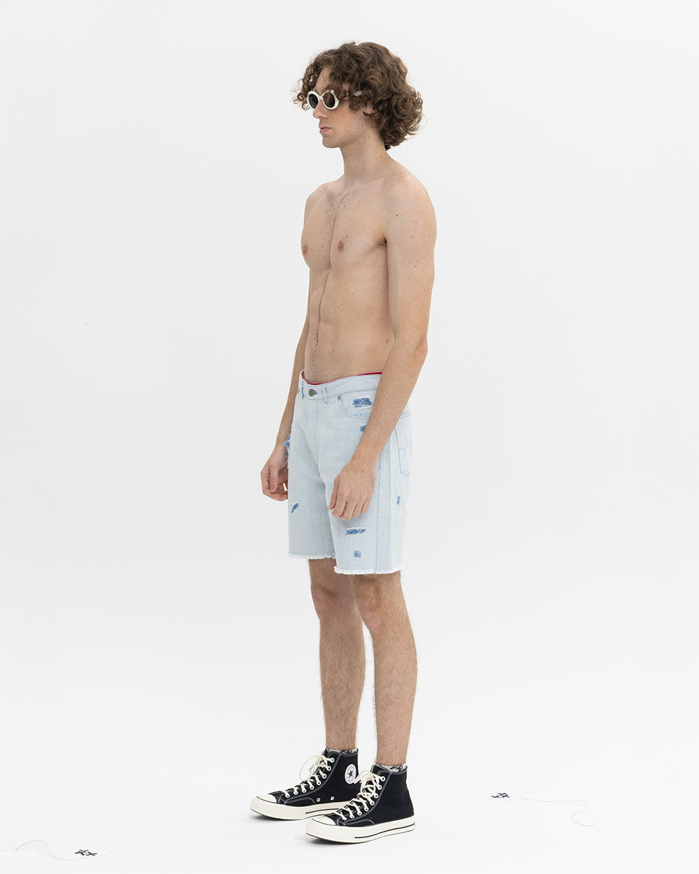 FLOWER DESTROYED SHORTS