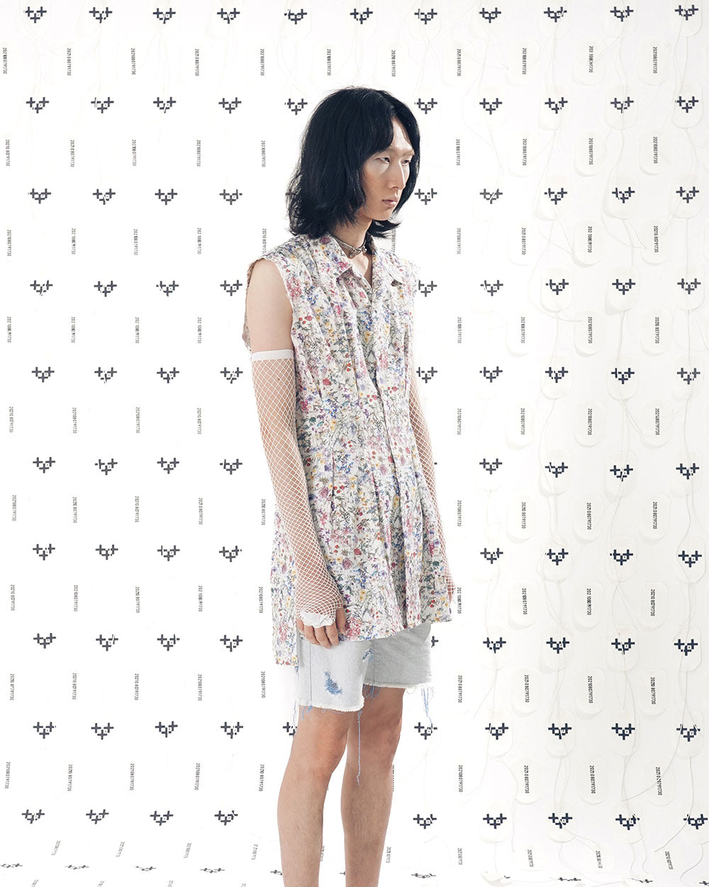 FLOWER DESTROYED SHORTS