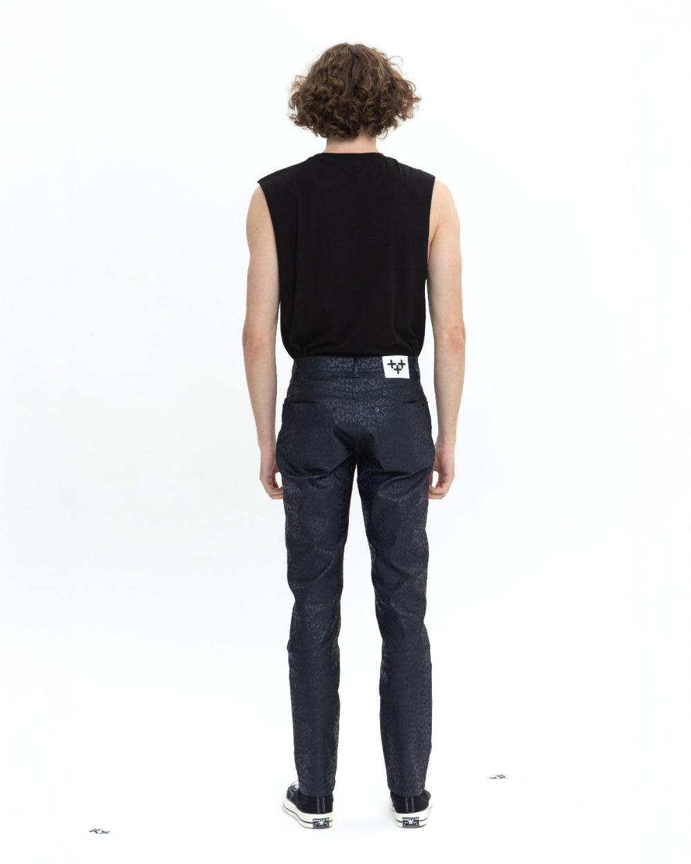 LEOPARD SLIM STRAIGHT PANTS
