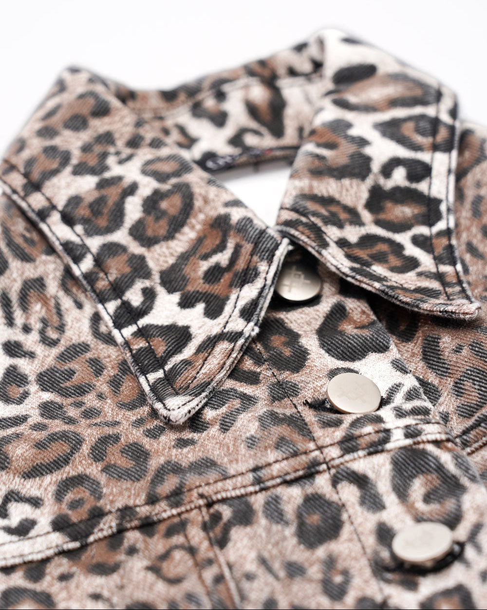 LEOPARD HOURGLASS DENIM JACKET