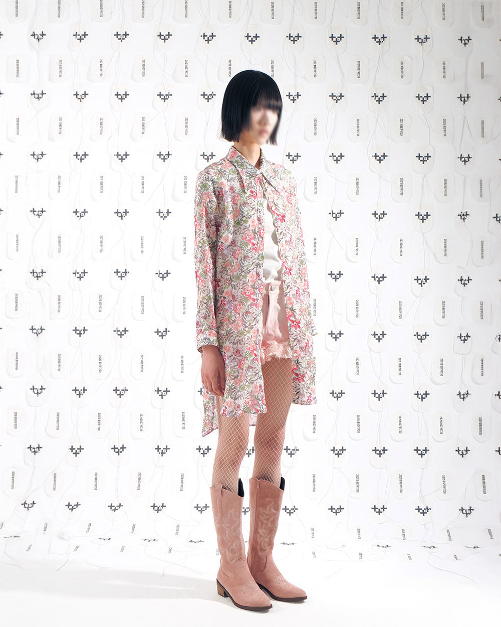 LONG FLORAL CHIFFON SHIRTS