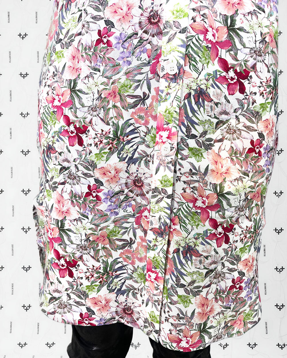 LONG FLORAL CHIFFON SHIRTS